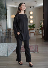 Black solid cord-set