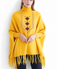 Winter Printed Fleece Poncho