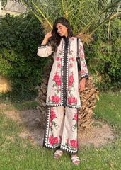 Front & Back Printed Shirt & Printed Flapper – 2 Piece Co-Ord Set