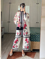 Front & Back Printed Shirt & Printed Flapper – 2 Piece Co-Ord Set