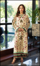 2Pc Long Shirt Swiss Lawn Suit – Elegant & Stylish