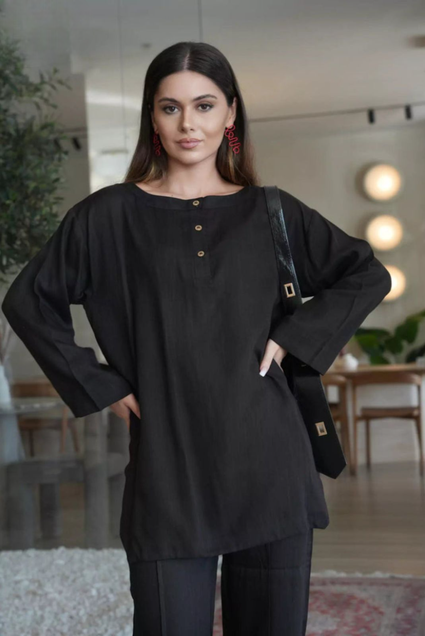 Black solid cord-set