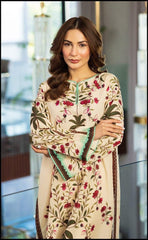2Pc Long Shirt Swiss Lawn Suit – Elegant & Stylish